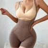 No. 6 Shape Wear, Bodysuit, Open Bust, Rear Lifting, Seamless, Adjustable Straps, Medium Compression