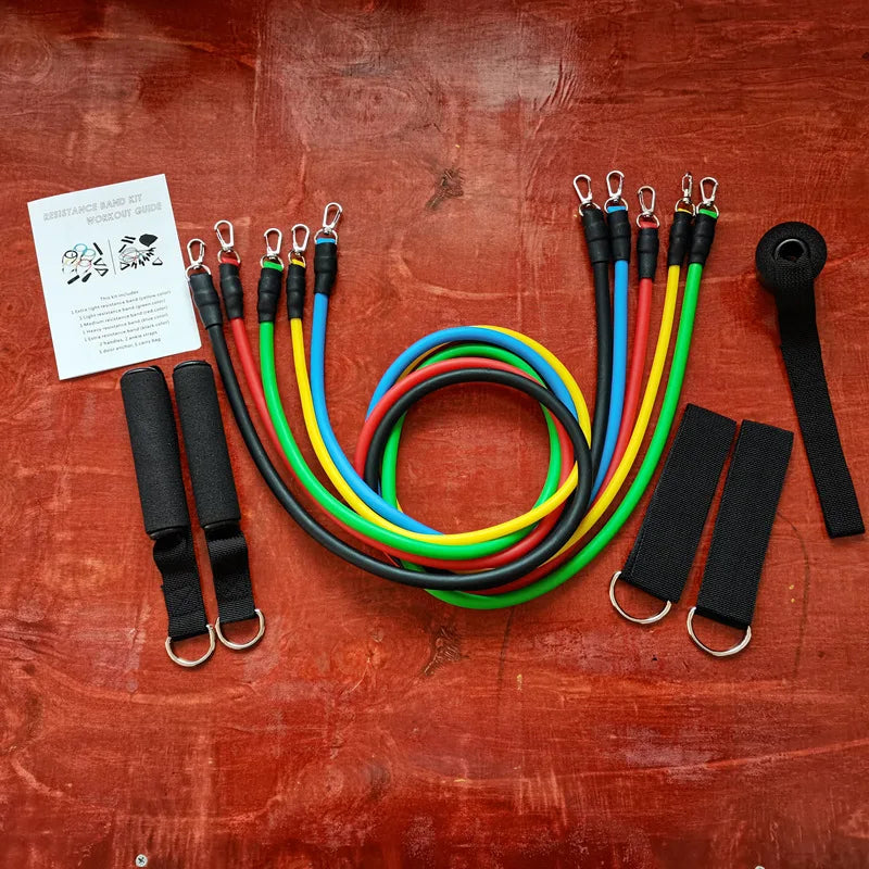No. 8 Accessory, 11PC Set, Resistance Bands Set, Workout Expander