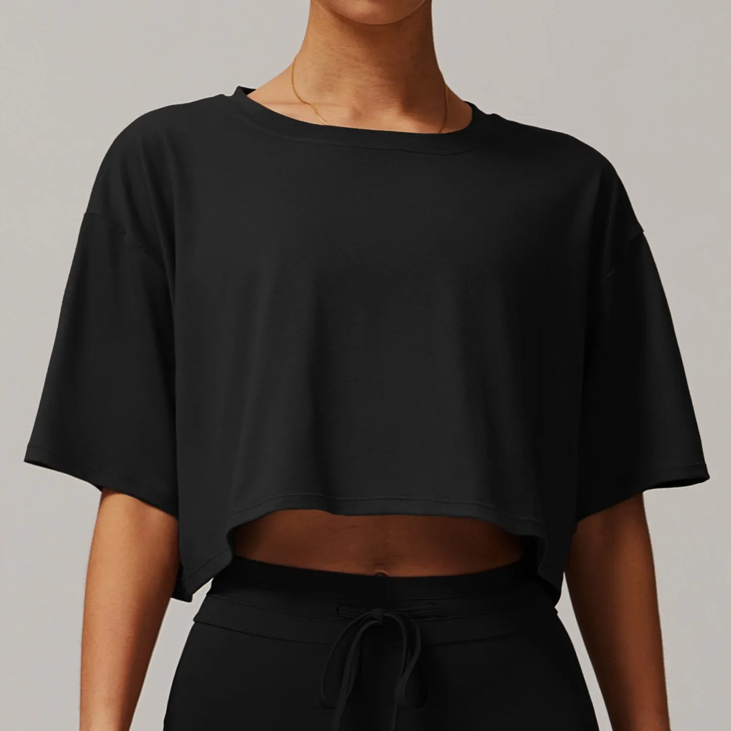 No. 1 Short Sleeve Shirt, Oversized, Crop Top, Relaxed Fit, Soft Essential