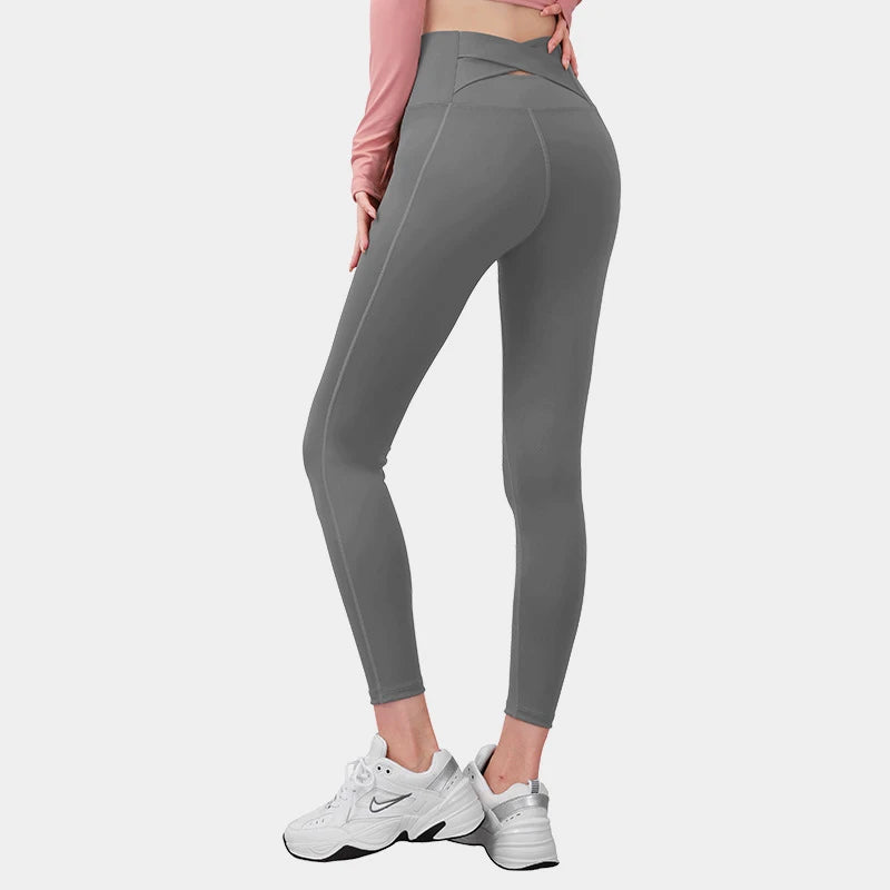 No. 4 Legging, Peekaboo Cross Back Waistband, High-Waist, Athletic, Compressive, Dry Fit