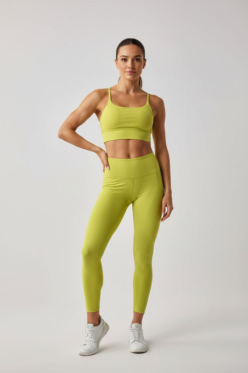 No. 7 Sports Bra, Scoop Back, Cropped Tank, Built in Pads, Buttery, Smoothing Fit