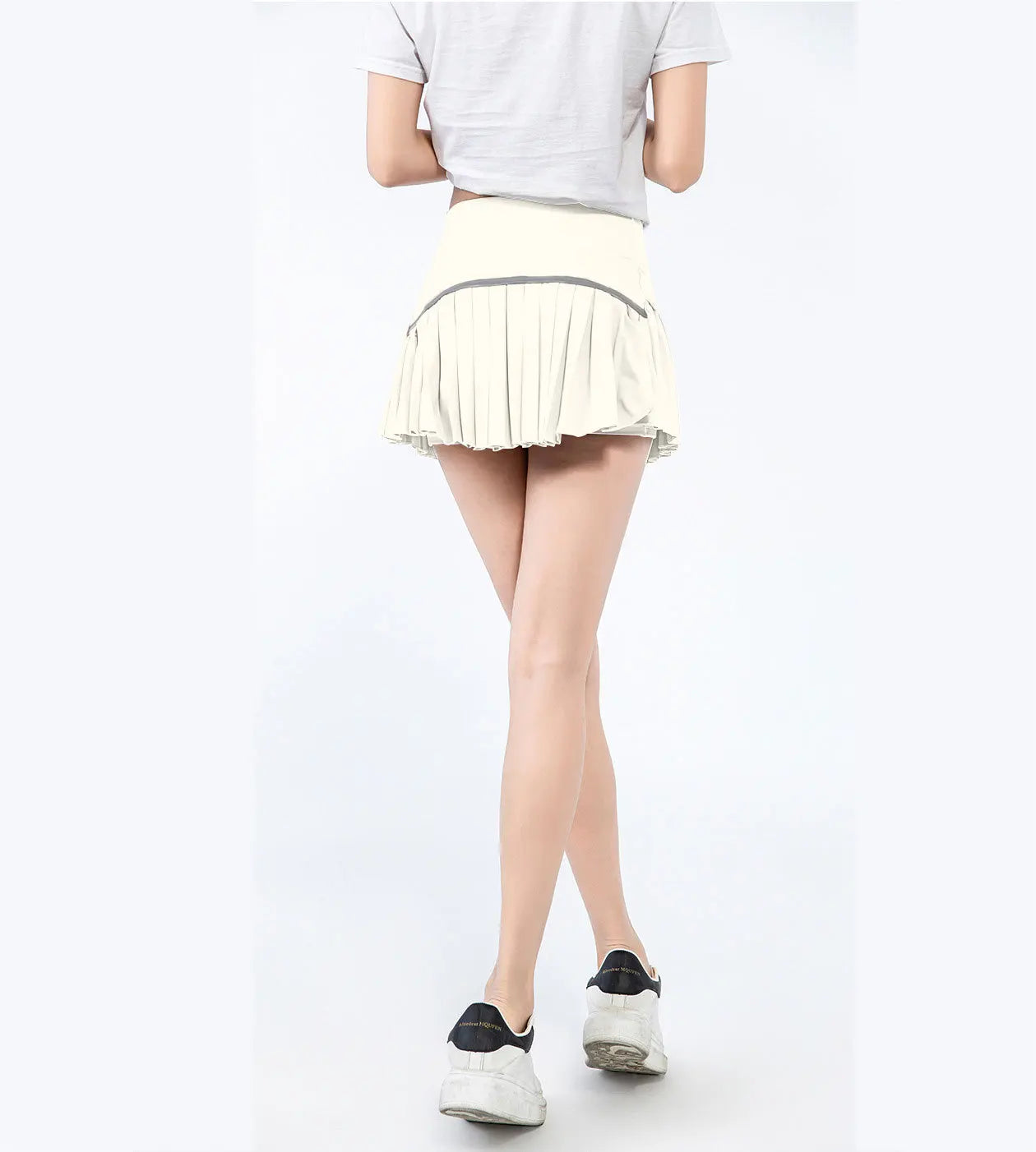 No. 7 Tennis Skirt, Wide High Waist Band, Pleated, Under Short and Pocket