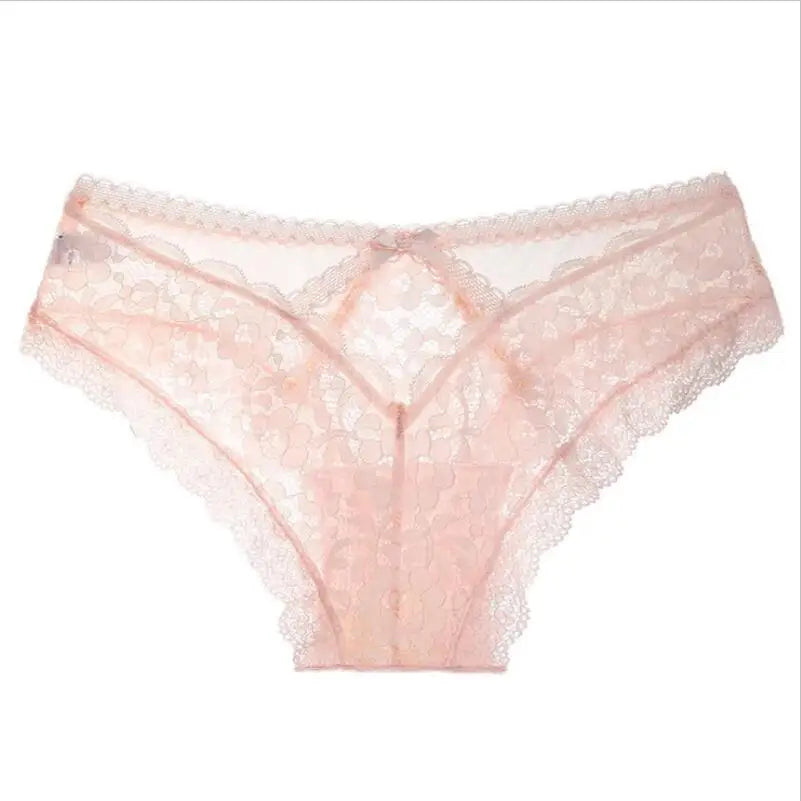 No. 2 Lingerie Panty, Lace and Mesh, High Cut, Low Rise, Thong With Criss Cross Back