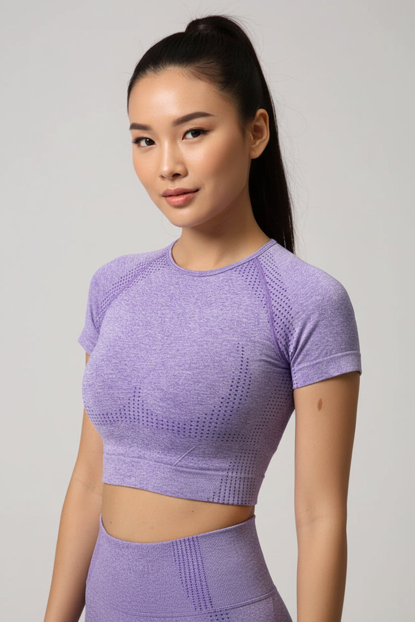 No. 3 Short Sleeve Shirt, Moisture Wicking, Cross Training, Cropped, Short Sleeve
