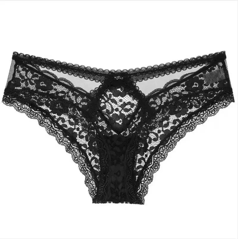 No. 2 Lingerie Panty, Lace and Mesh, High Cut, Low Rise, Thong With Criss Cross Back