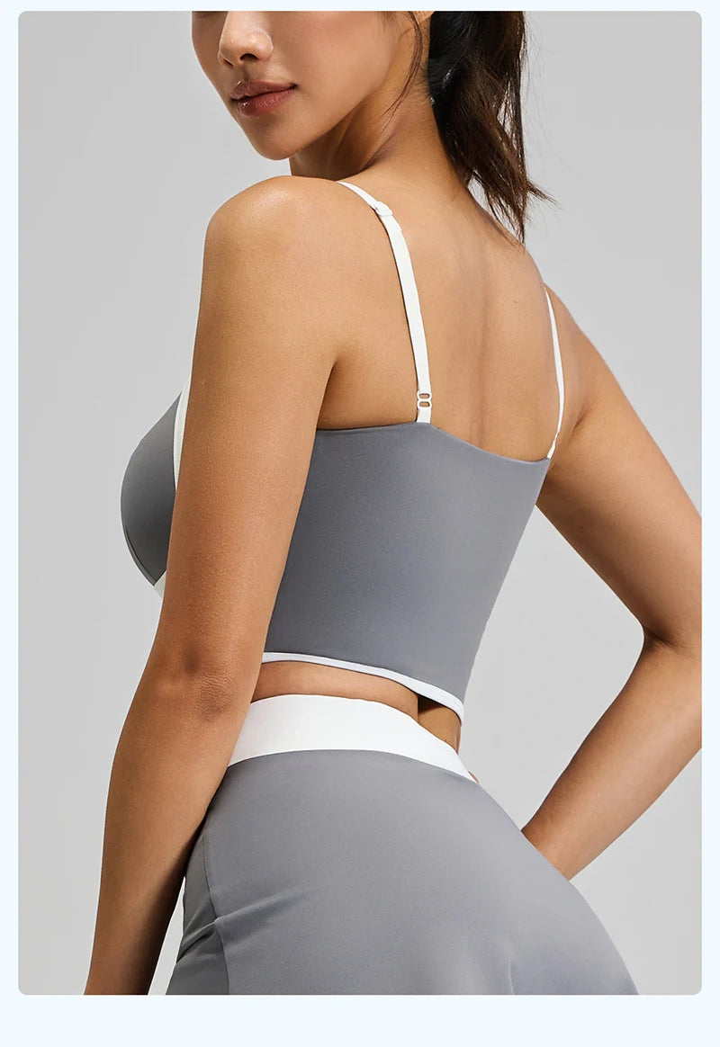 No. 3 Tank Top, Line Up, Sweet Heart Design Bodice, Cropped Length