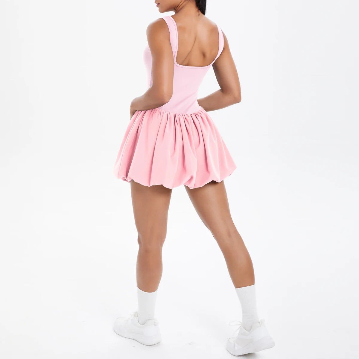 No. 4 Dress, Buttery, Tennis Dress, Bubble Skirt, Scoop Neck, True Fit Straps, Under Shorts