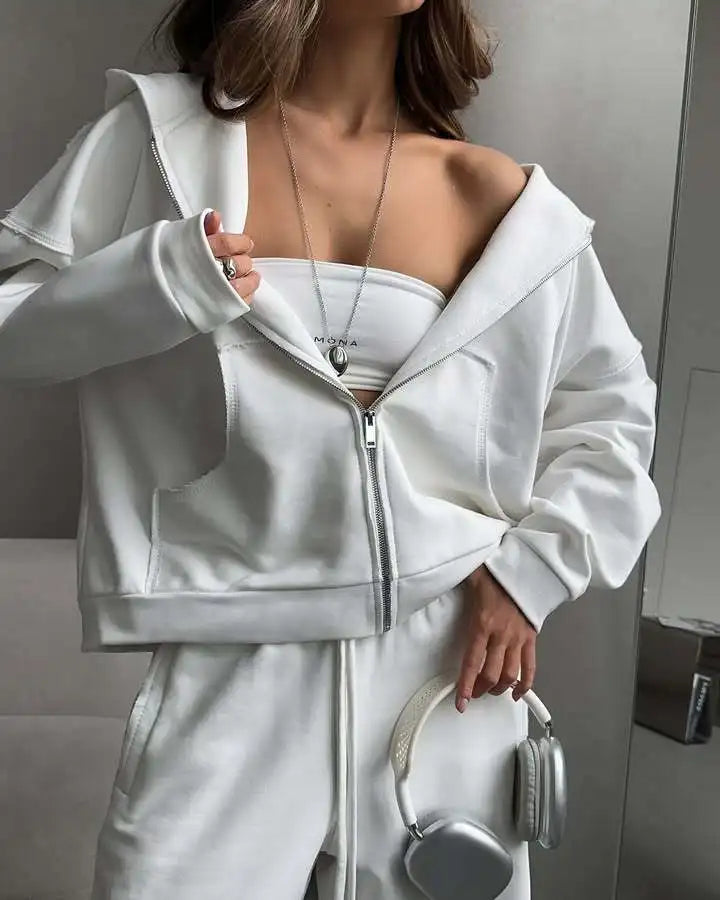 No. 3 Sweatsuit, The Cloud Nine Wide Leg Lounge Set