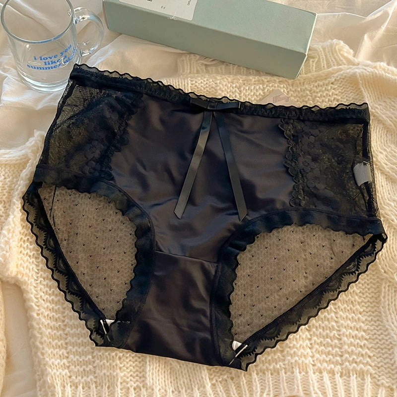 No. 7 Lingerie Panty, Full Coverage, High Waist, Brief, Sheer, Silky, Coquette, Plus Size Only