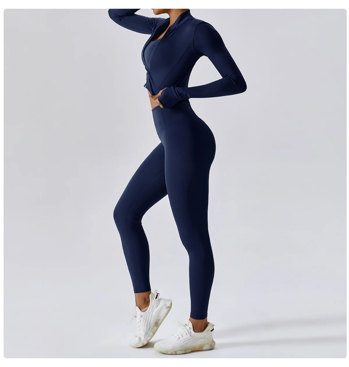 No. 2 Jacket, Super Cropped, Piping Along Curves, Slim Fit, Full Zip