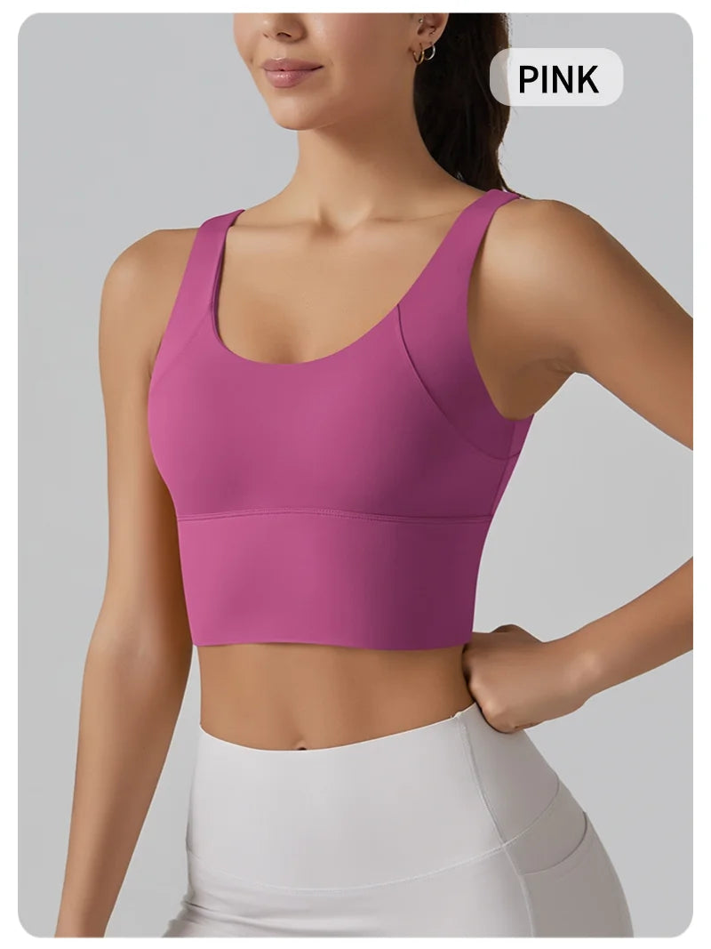 No. 4 Tank Top, Seamless, Compressive, Plunge V Back, Cropped, Running, Training