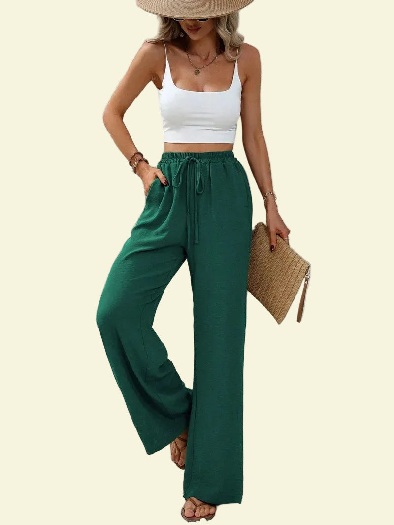 No. 7 Loungewear Pant, Resort, Casual, Trouser, Wide Leg, High Waist