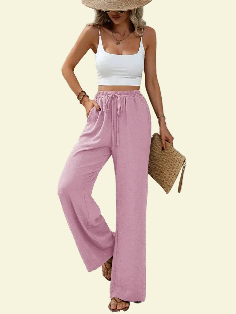 No. 7 Loungewear Pant, Resort, Casual, Trouser, Wide Leg, High Waist