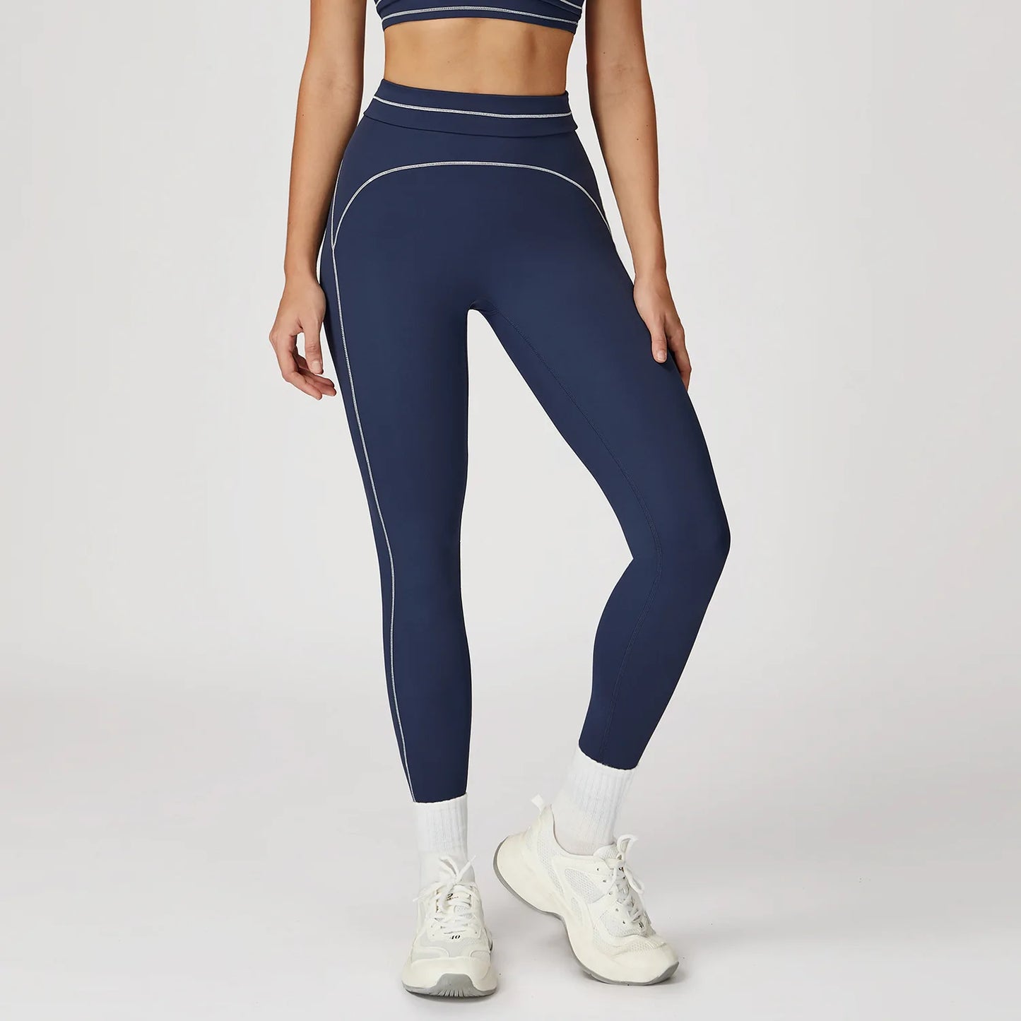 No. 6 Legging, Heart Throb Piping, Statement Comfort Waistband, No Front Seam, Butter Soft