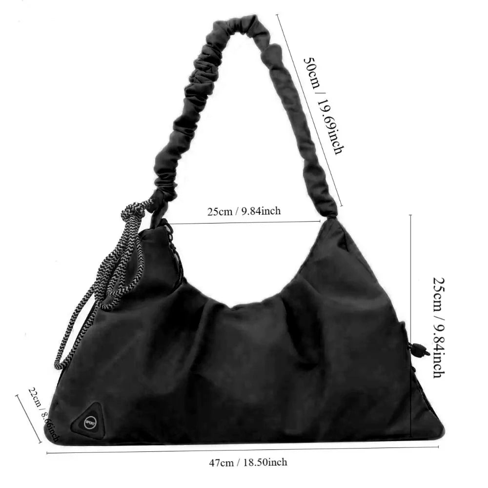No. 7 Tote, Yoga Mat Lifestyle Tote, Ruched Adjustable Shoulder Strap, Shoe Compartment, Waterproof