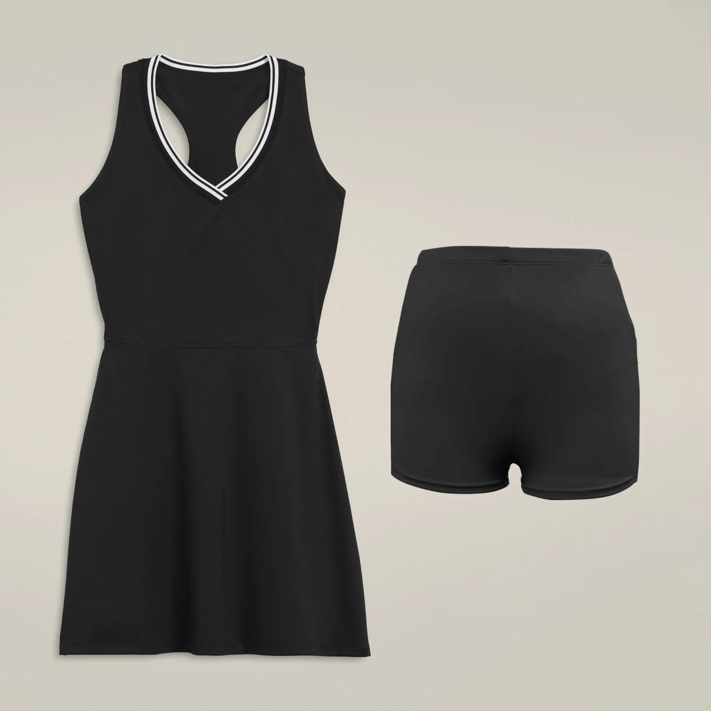 No. 2 Dress, Golf Dress, V-Neck, Preppy, Sleeveless, Dry Fit, Under Shorts