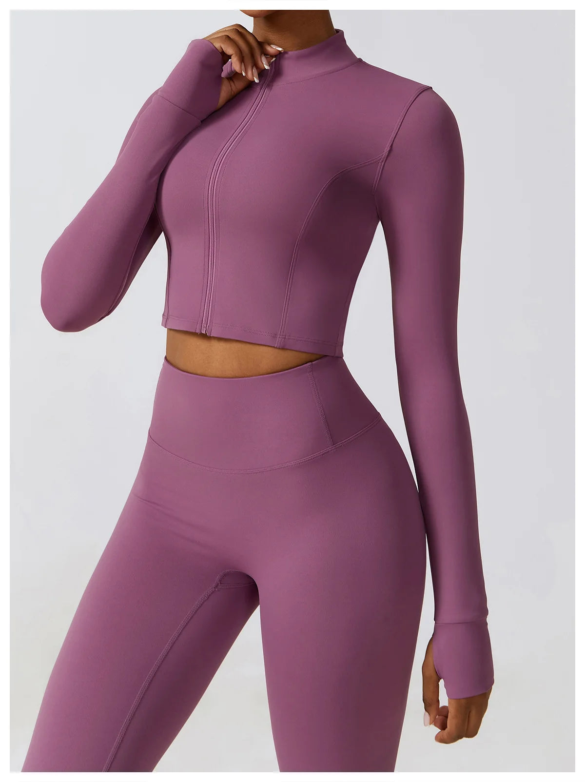 No. 2 Jacket, Super Cropped, Piping Along Curves, Slim Fit, Full Zip
