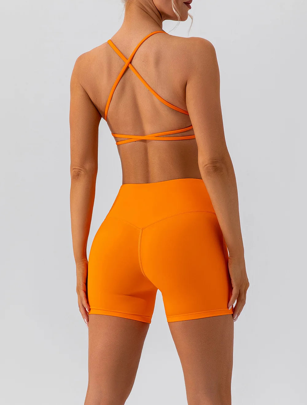 No. 1 Sports Bra, Twisted Cup Neckline, Criss Cross, Strappy Back Horizon