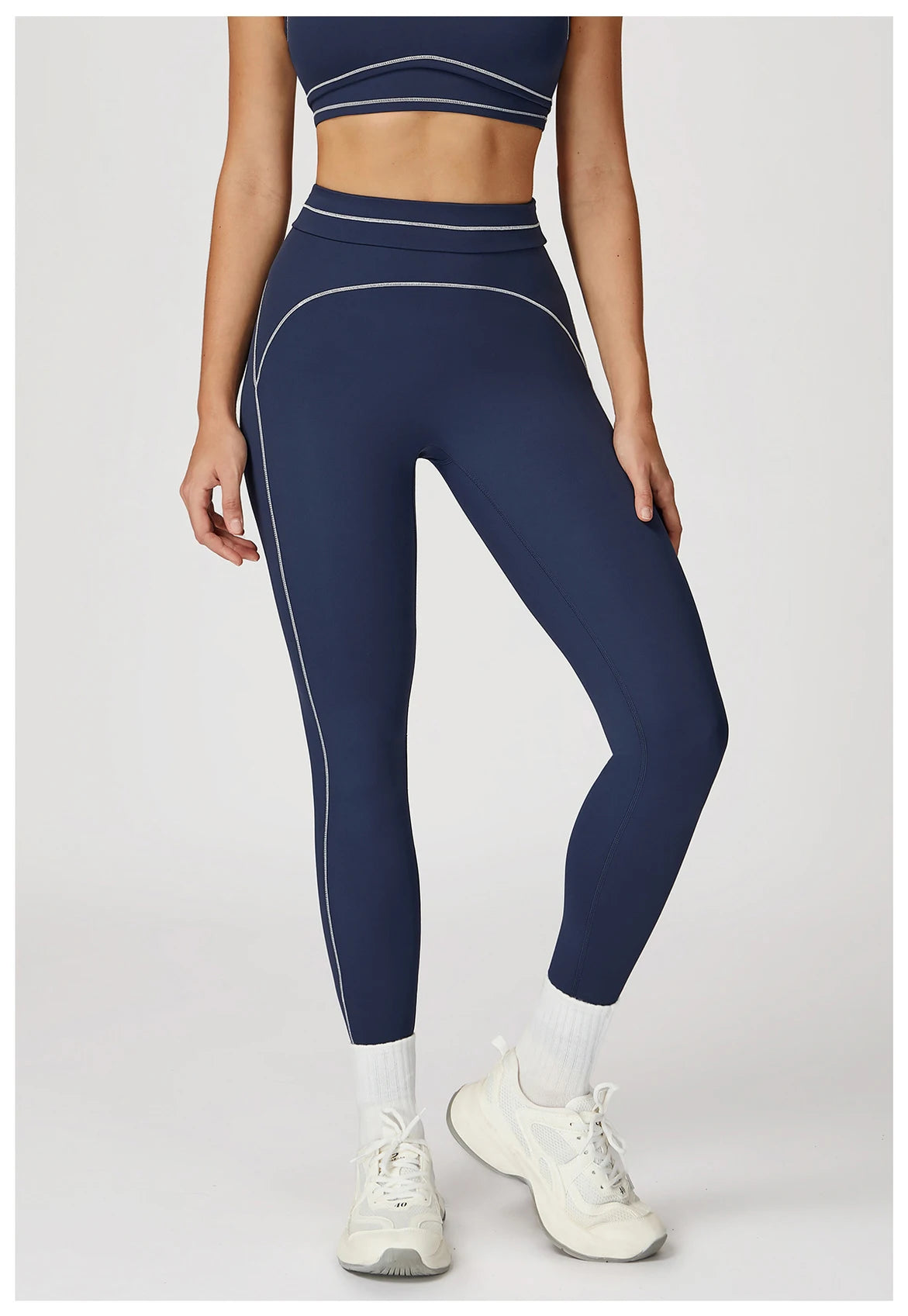 No. 6 Legging, Heart Throb Piping, Statement Comfort Waistband, No Front Seam, Butter Soft