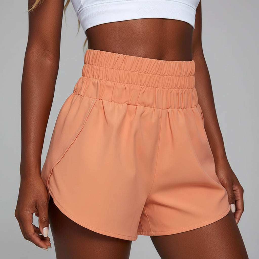 No. 1 Shorts, All Day Ease Short, With Wide Smocked Waistband, High Split, Cross Train, Running