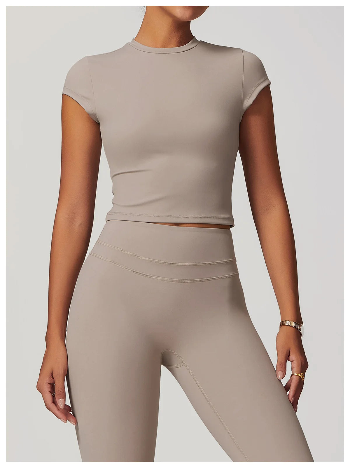 No. 2 Short Sleeve Shirt, Cross Training, Baby Doll Cut, Slim Fit, Waist Grazing Length, Dry Fit, Compressive