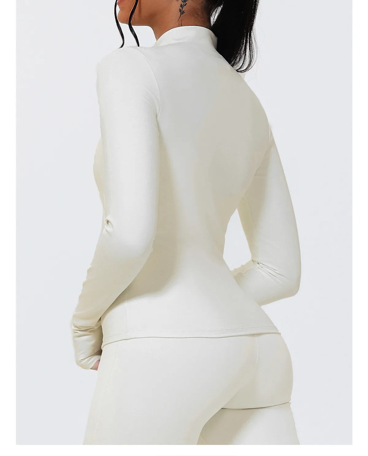 No. 6 Jacket, Deep Front Pockets, Full Zip, O Collar, Thumb Holes, Dry Fit, Smoothing Back