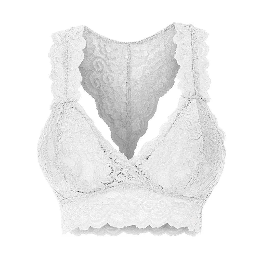 No. 2 Lingerie Bra Separate, V-Plunge Neckline, All Lace, Halter Top, Plus Sizes Available