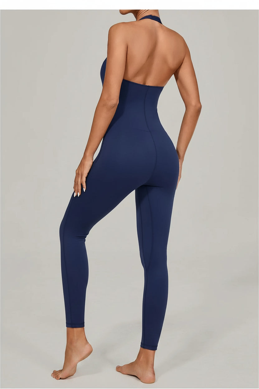No. 8 Bodysuit, Halter Top Neckline, Seamless, Butter Legging, Sleeveless
