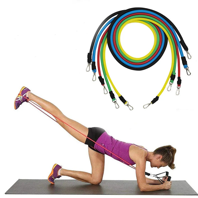 No. 8 Accessory, 11PC Set, Resistance Bands Set, Workout Expander