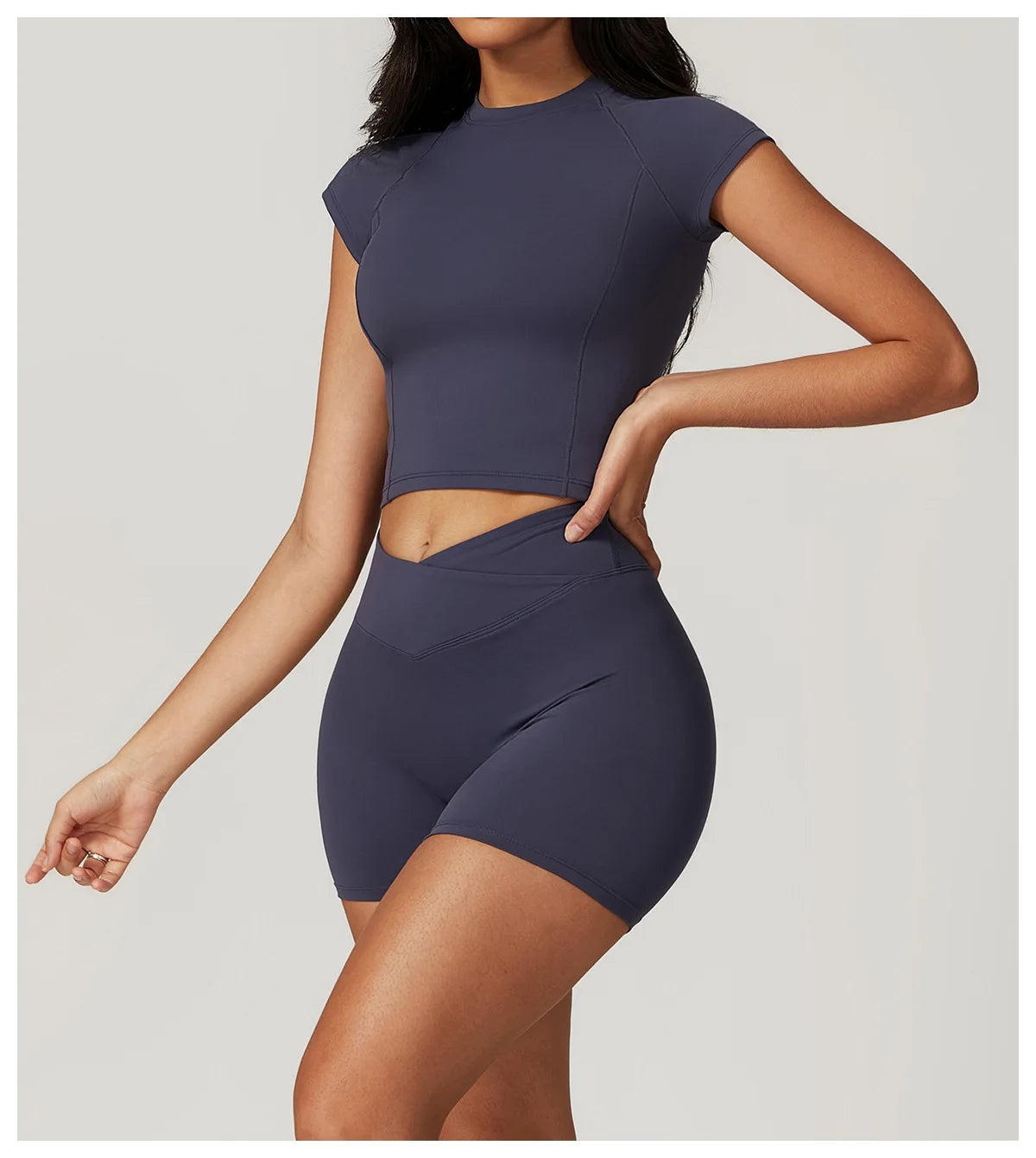 No. 4 Short Sleeve Shirt, Baby Doll Trainer With Hour Glass Piping, Hip Grazing Length, Slim Fit