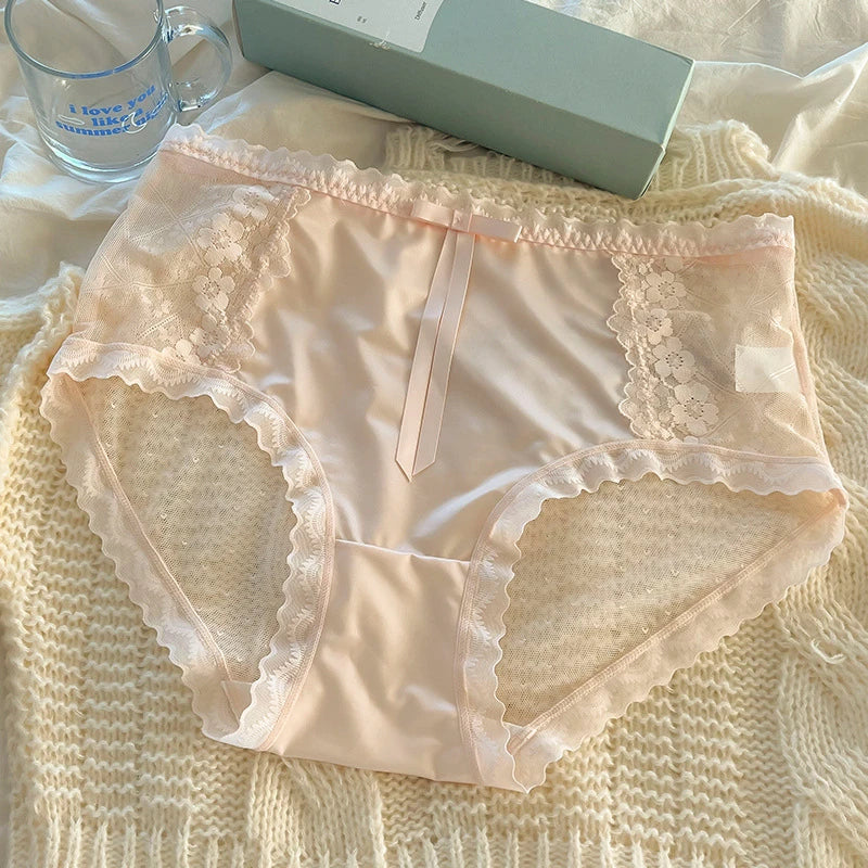 No. 7 Lingerie Panty, Full Coverage, High Waist, Brief, Sheer, Silky, Coquette, Plus Size Only
