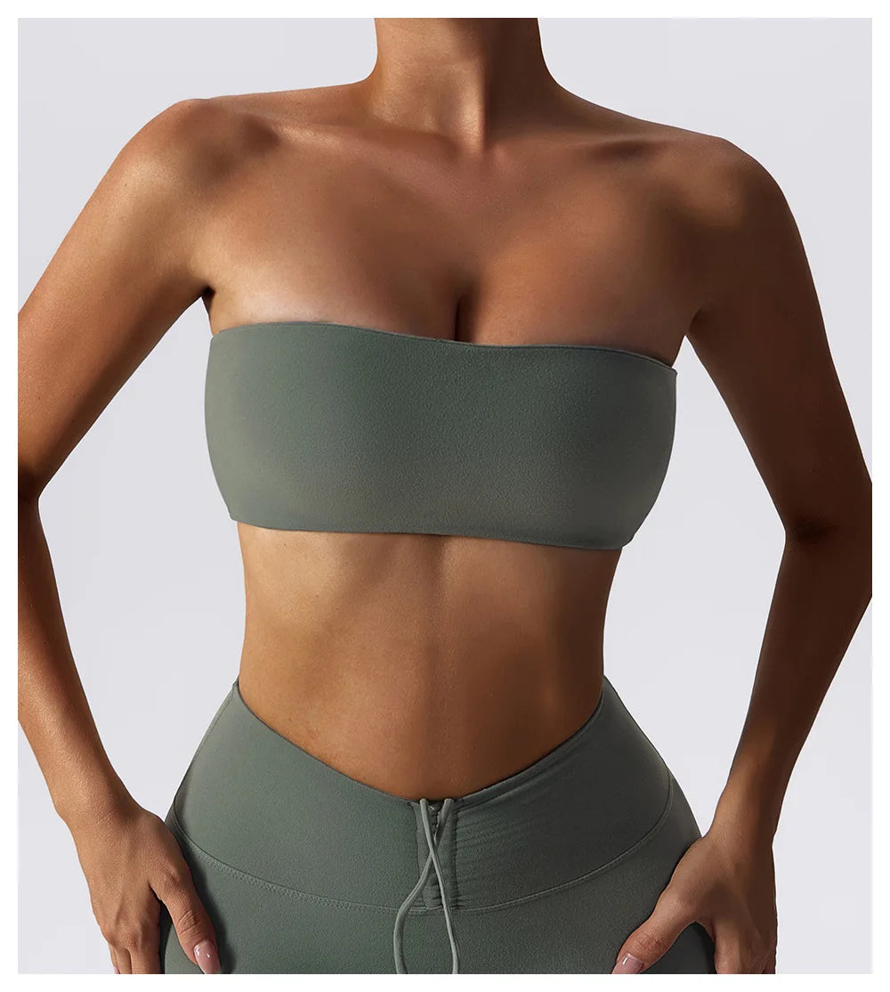 No. 3 Sports Bra, Strapless Bandeau, True Fit, Built in Padding