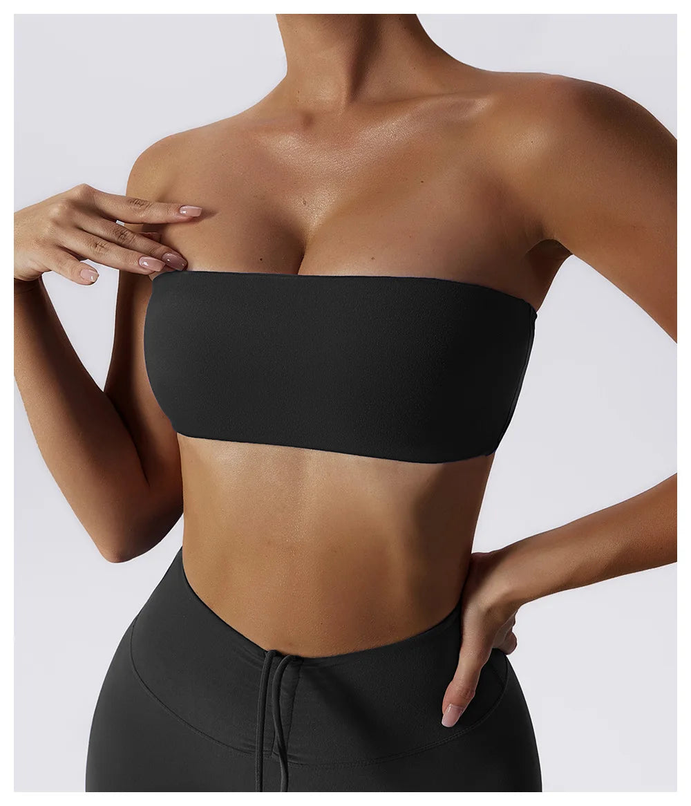 No. 3 Sports Bra, Strapless Bandeau, True Fit, Built in Padding