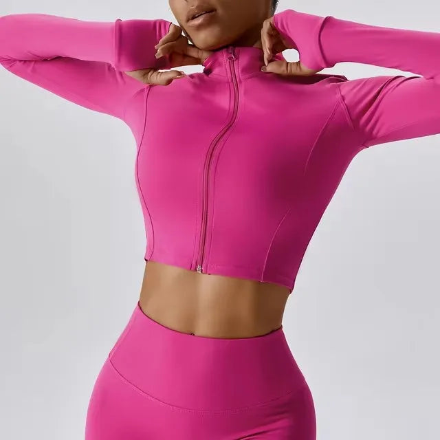 No. 2 Jacket, Super Cropped, Piping Along Curves, Slim Fit, Full Zip
