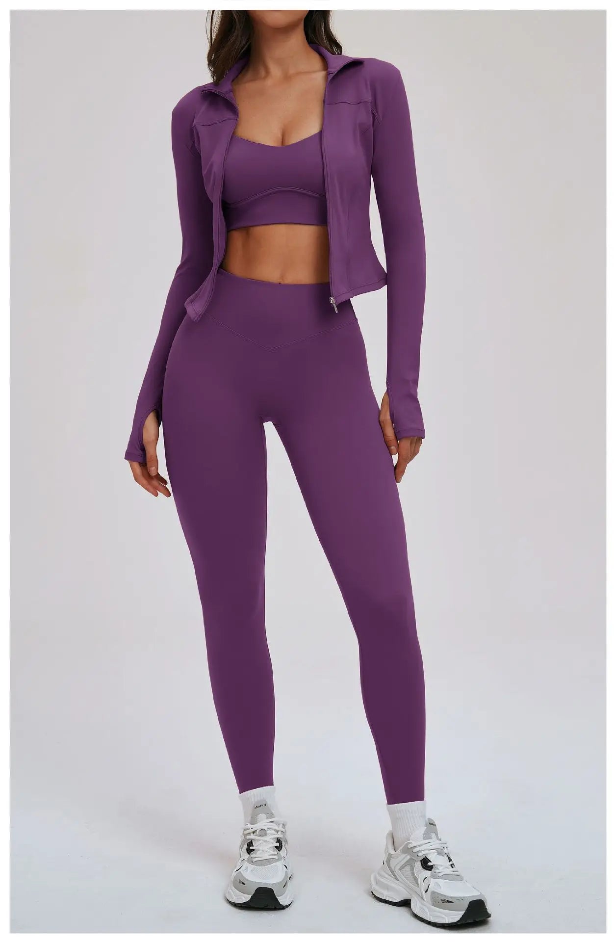No. 5 Jacket, Convertible Collar, Structured Design, Smoothing, Long Sleeve, Full Zipper