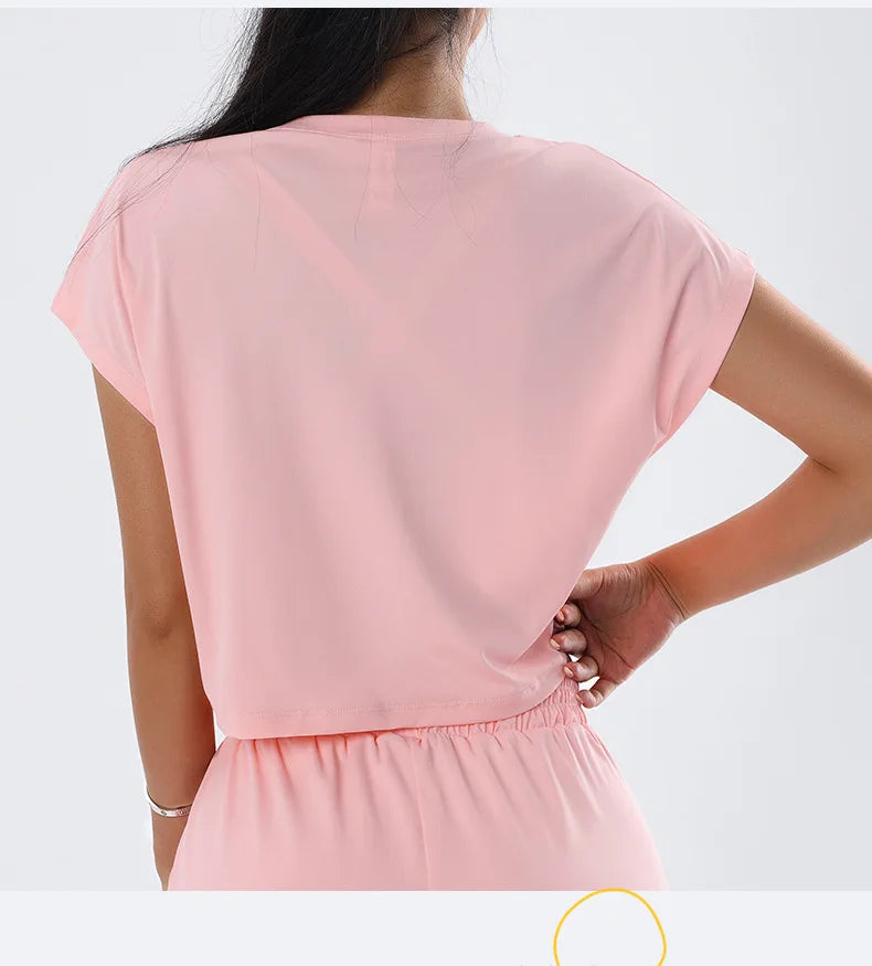 No. 6 Loungewear Top, Crop Top, Short Sleeve, Soft Essential, Boxy Boyfriend Hem