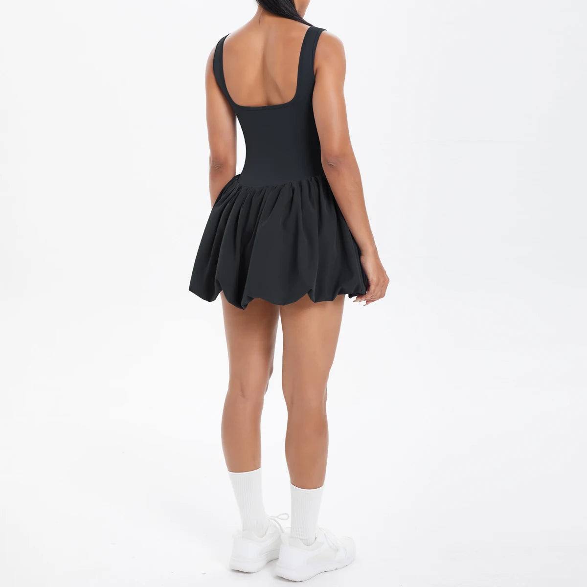 No. 4 Dress, Buttery, Tennis Dress, Bubble Skirt, Scoop Neck, True Fit Straps, Under Shorts