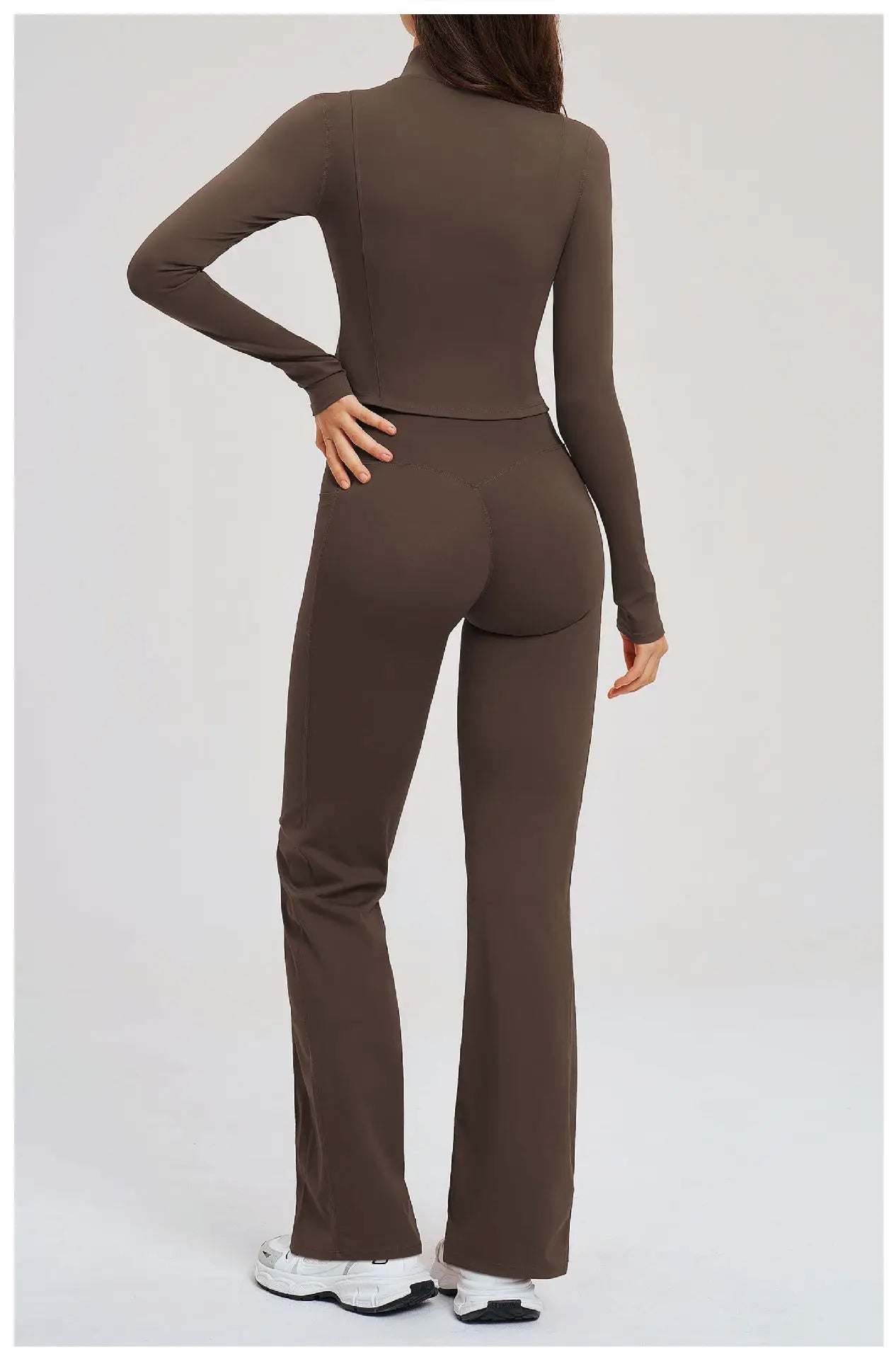 No. 8 Jacket, 2PC, Cropped, Corset, Jacket With Crossover, High-Waist Flared Legging
