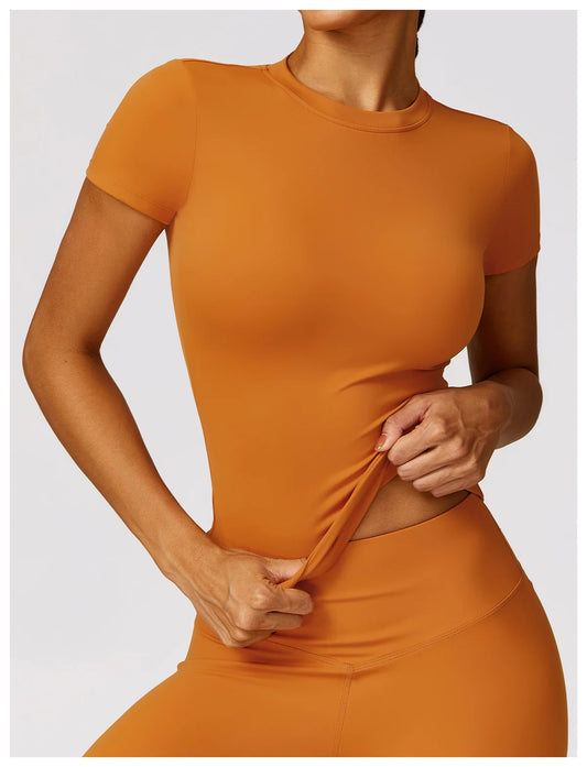 No. 7 Short Sleeve Shirt, Favorite, Running, Light Compression, True Fit, Hip Length