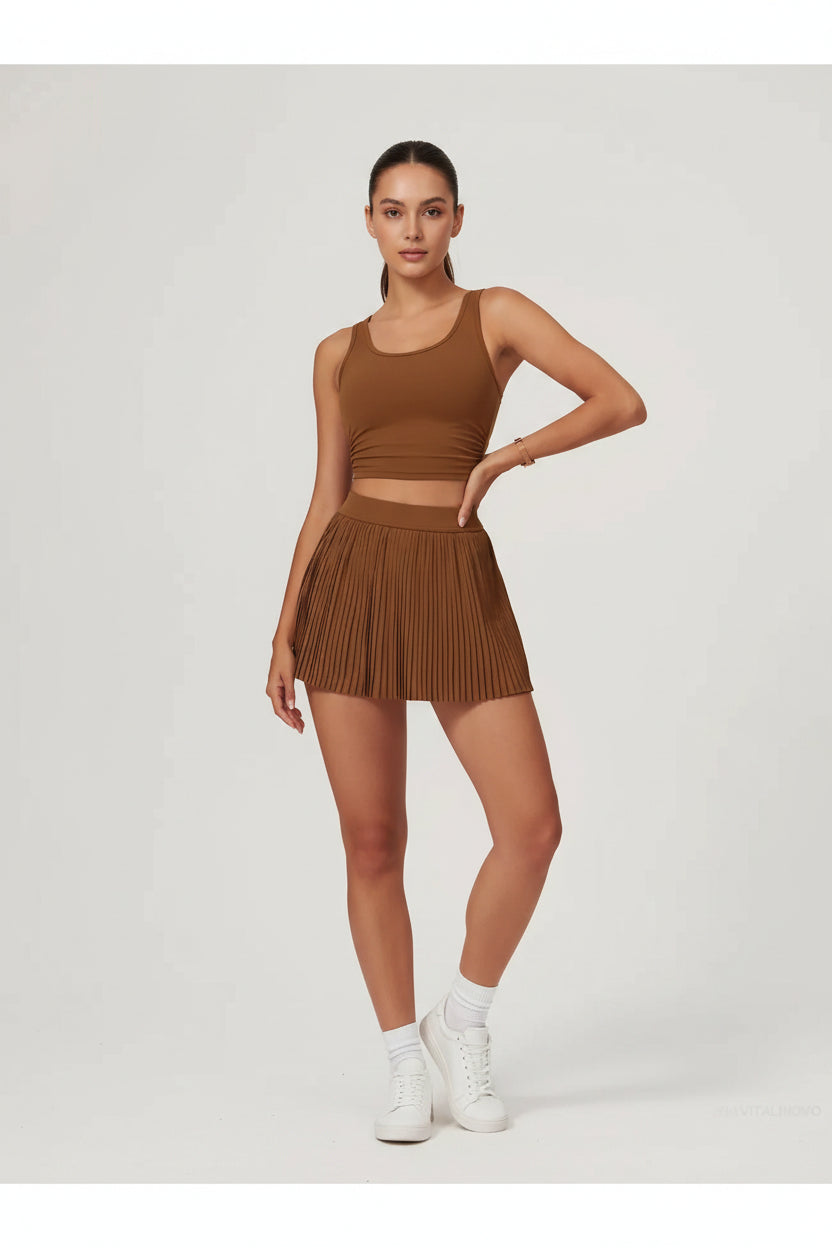 No. 4 Tennis Skirt, Tightly Pleated, Mini Length, Under Short With Pocket