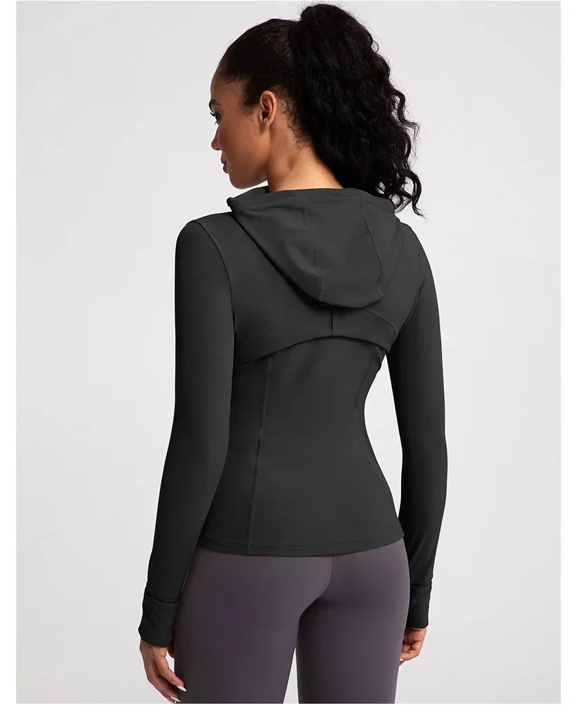 No. 4 Jacket, Hooded Jacket, Hood, Zipper Pockets, Dry Fit, Cross Training