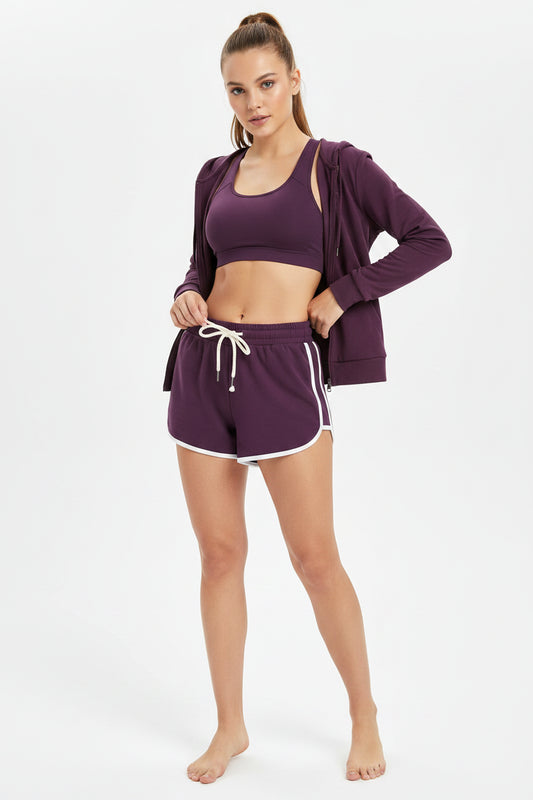 No. 3 Shorts, Vintage Inspired, Piping Detail, Draw String, Soft Essential, Extended Sizes Available