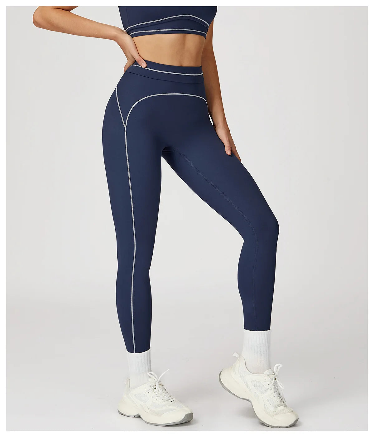 No. 6 Legging, Heart Throb Piping, Statement Comfort Waistband, No Front Seam, Butter Soft