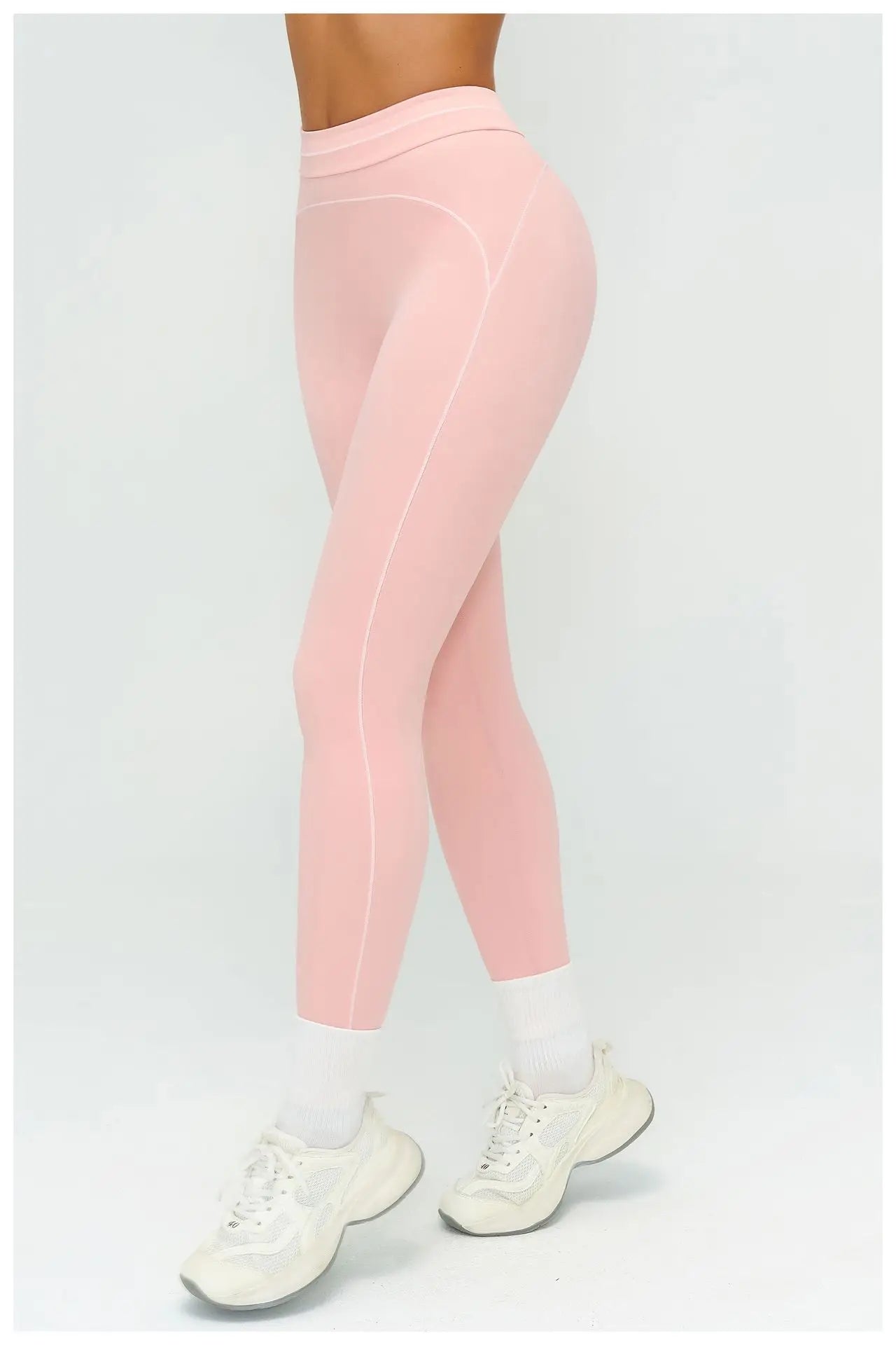 No. 6 Legging, Heart Throb Piping, Statement Comfort Waistband, No Front Seam, Butter Soft