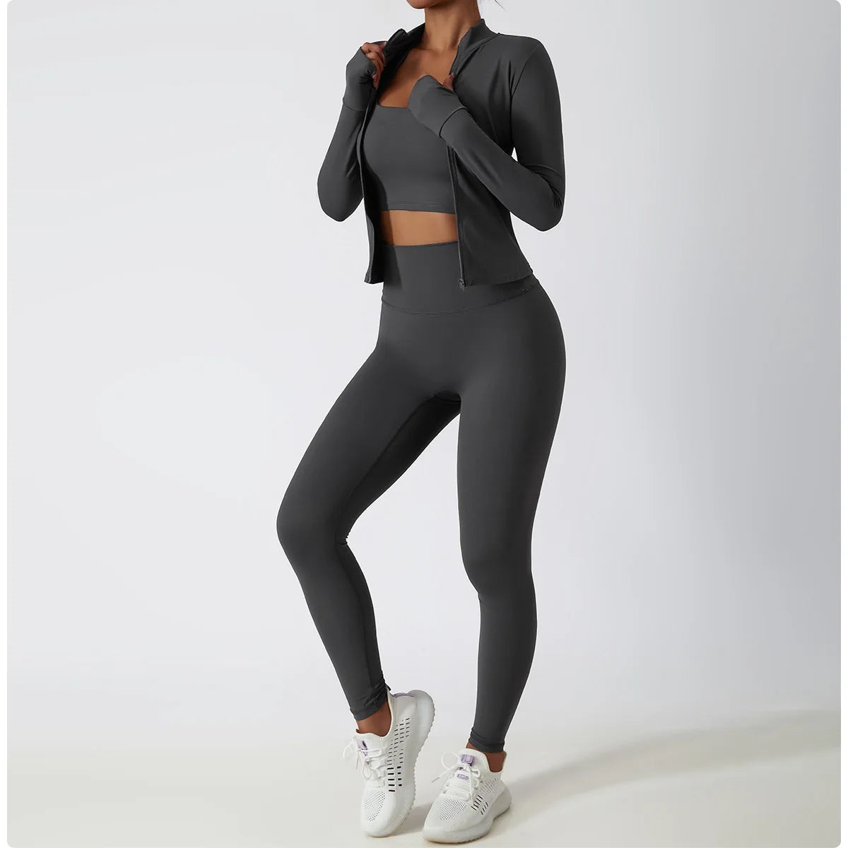 No. 1 Jacket, Yoga, Long Sleeve, Seamless, Smoothing, Butter Feel, Slim Fit
