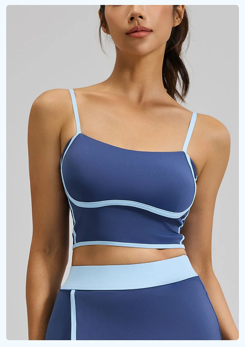 No. 3 Tank Top, Line Up, Sweet Heart Design Bodice, Cropped Length