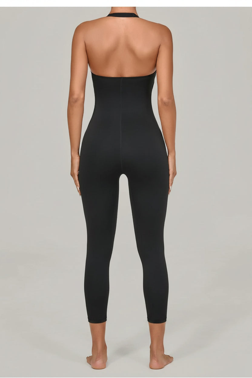 No. 8 Bodysuit, Halter Top Neckline, Seamless, Butter Legging, Sleeveless
