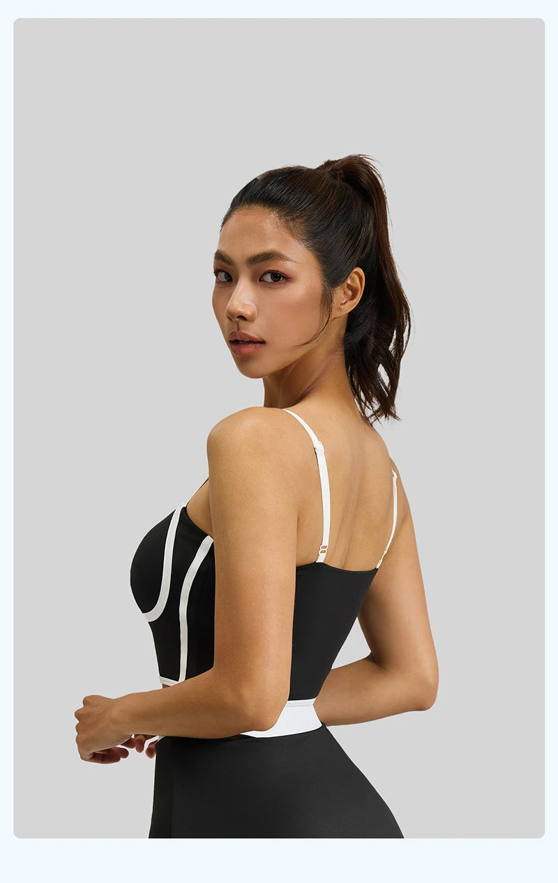 No. 3 Tank Top, Line Up, Sweet Heart Design Bodice, Cropped Length