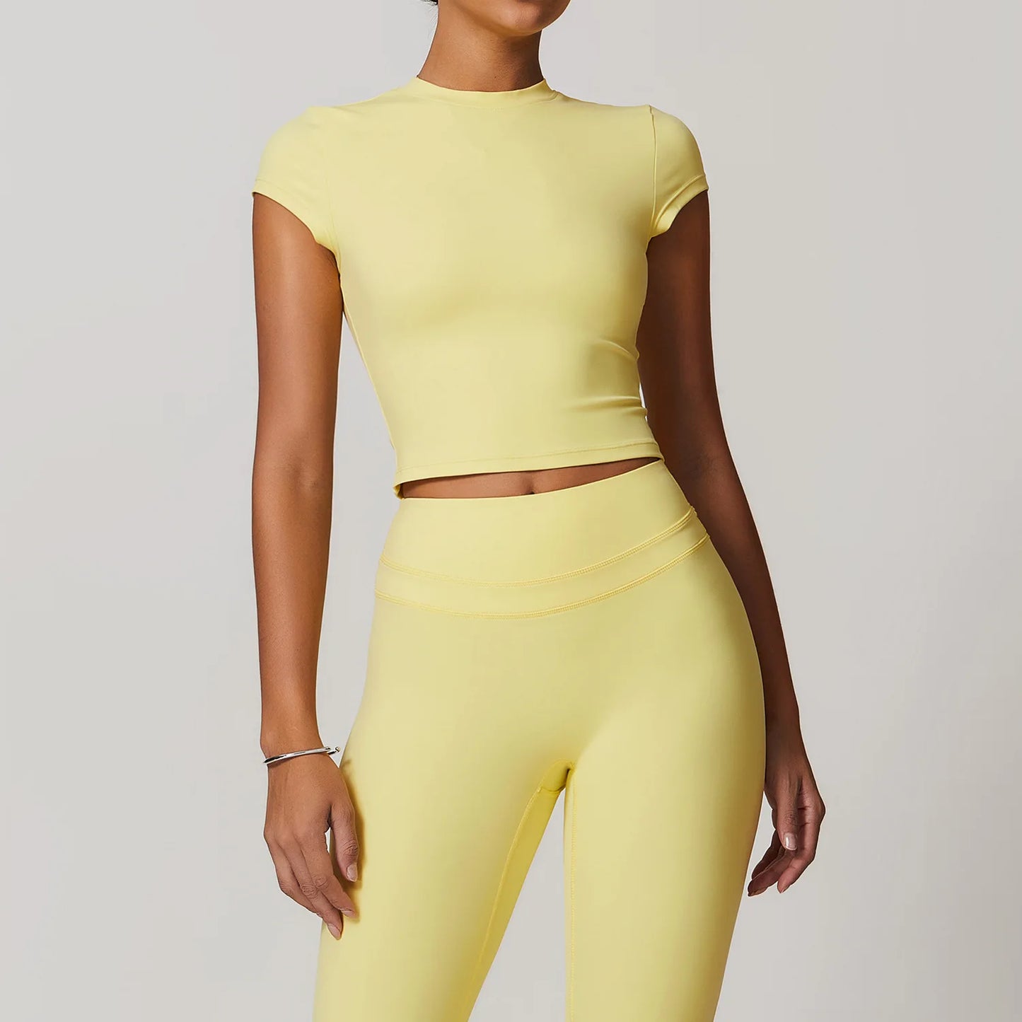 No. 2 Short Sleeve Shirt, Cross Training, Baby Doll Cut, Slim Fit, Waist Grazing Length, Dry Fit, Compressive
