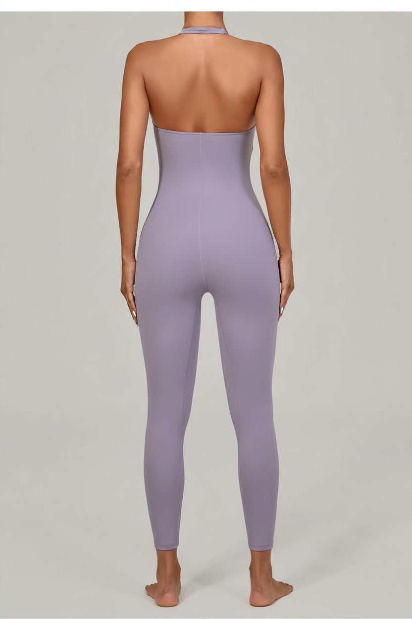 No. 8 Bodysuit, Halter Top Neckline, Seamless, Butter Legging, Sleeveless